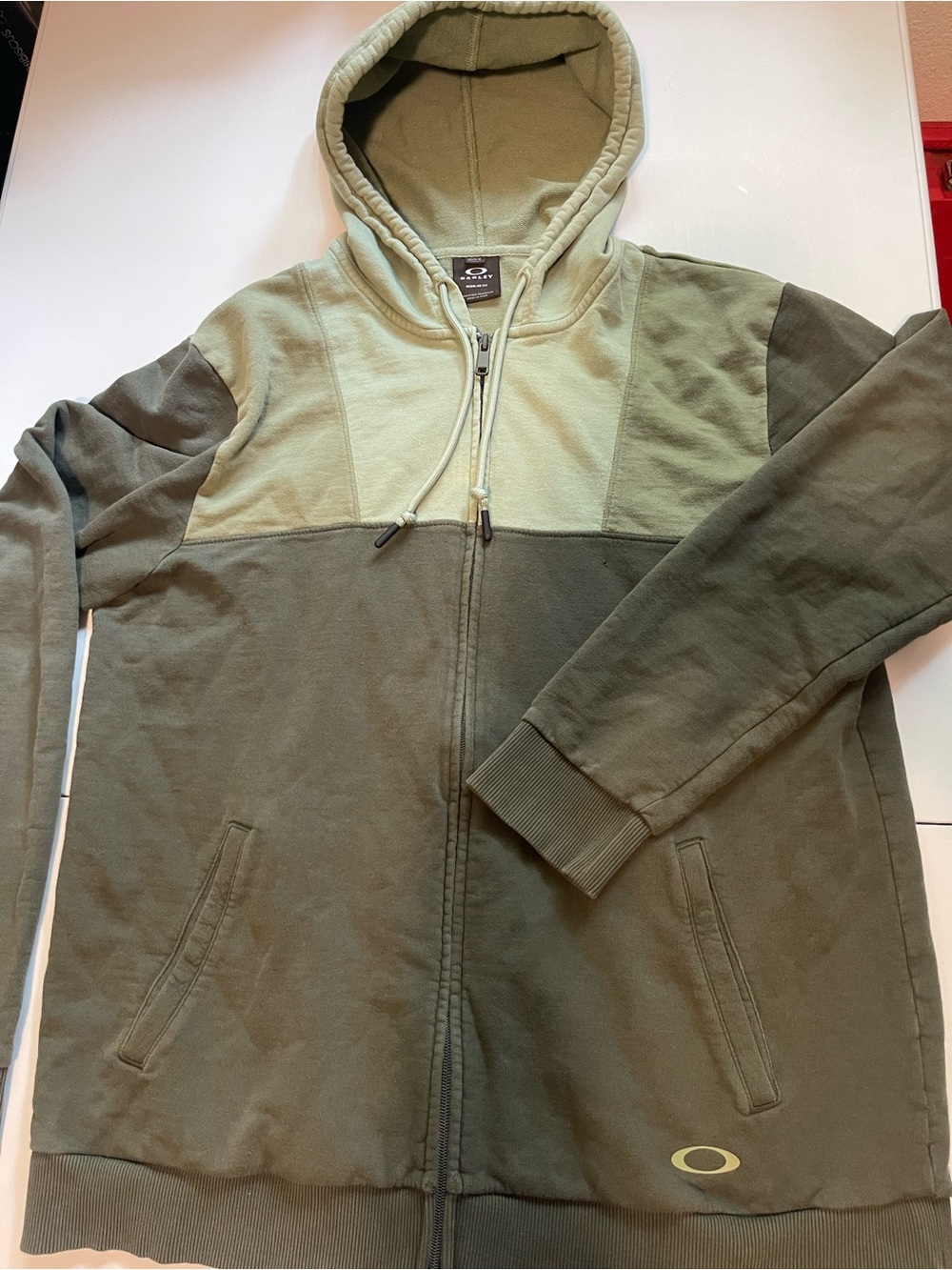 Oakley Olive Two-Tone Full-Zip Hoodie